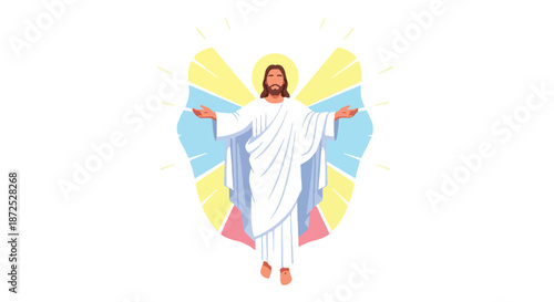 Ascension of Jesus with transparent background