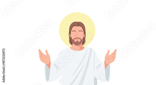 Jesus Christ figure with transparent background