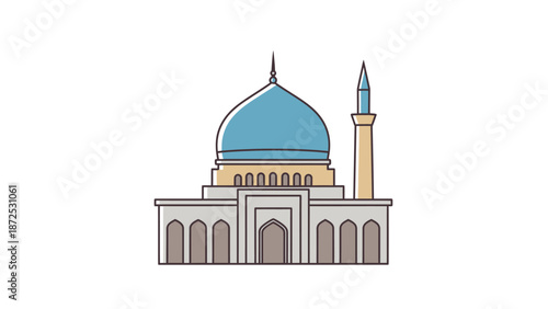 Mosque Building Dome Minaret Islamic Architecture.