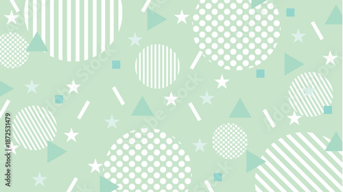 ポップ　緑　抽象的　模様　背景