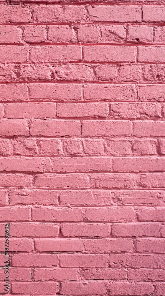 Fototapeta premium Bright pink brick wall texture for modern designs