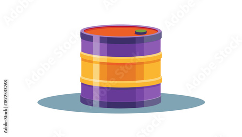 Industrial Oil Barrel Container Illustration