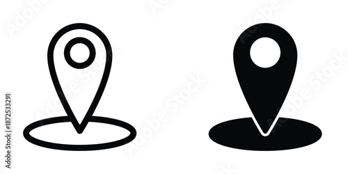 Pin location icon design template