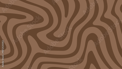 Brown Wood Texture Background with Organic Wavy Pattern.Vector Illustration