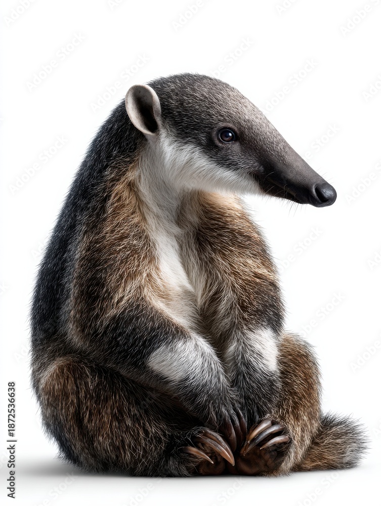 Obraz premium A small brown and white animal with a black nose