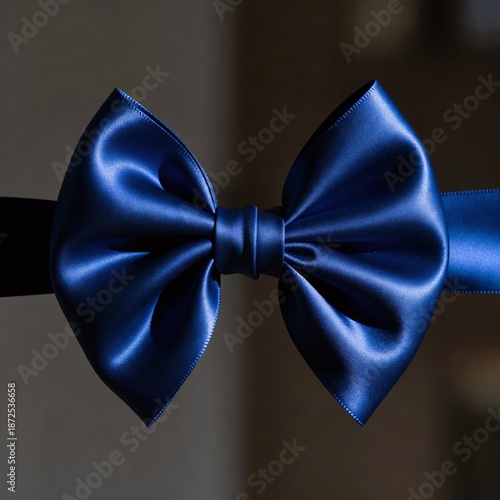 Navy Satin Bow Tie: Elegant Men's Fashion Accessory for Formal Weddings and Celebrations in Luxury Tuxedo Style