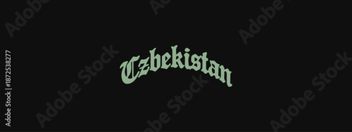 Uzbekistan Typography lettering vector apparel clothing T shirt design