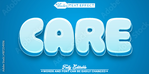  Care Love Nurture Vector Editable Text Effect Template