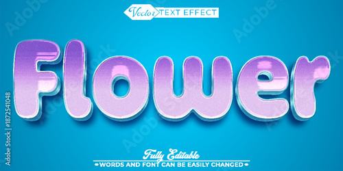  Flower Bloom Blossom Vector Editable Text Effect Template