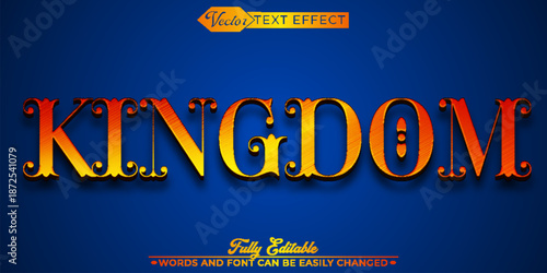  Kingdom Royal Crown Vector Editable Text Effect Template