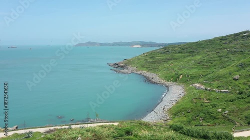 Wallpaper Mural Aerial view of natural scenery and villages of Pingtan Island, Fuzhou, Fujian, China. High quality photo Torontodigital.ca
