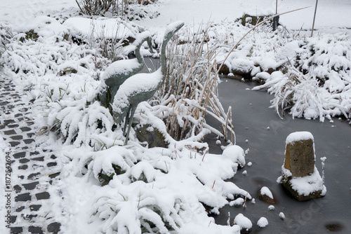 Gartenlandschaft im Winter