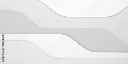 A minimalist illustration featuring a white wavy abstract background with subtle shadows and soft, curved lines.