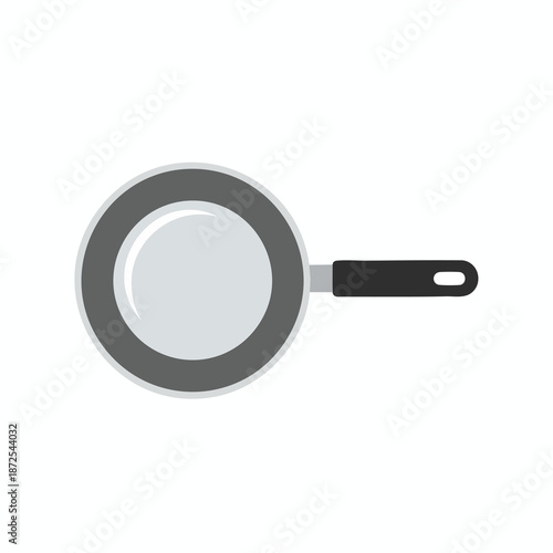 Illustration of a stainless steel cooking pan