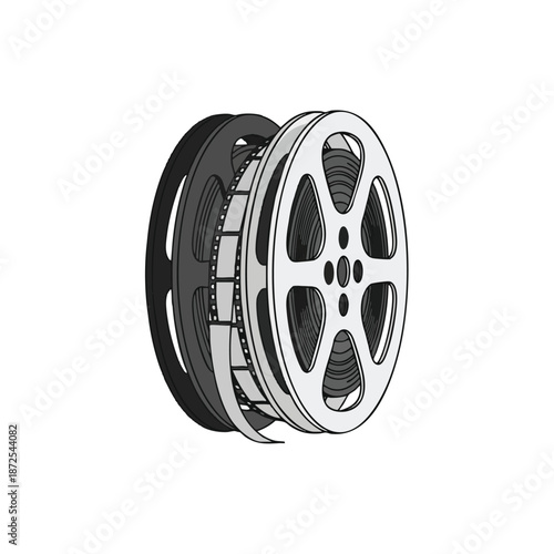Vintage Film Reel Illustration