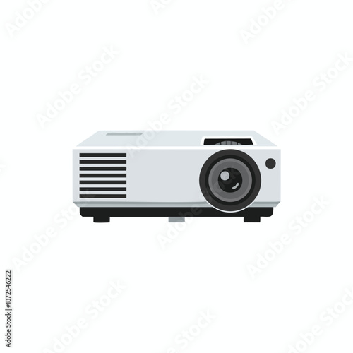 White Portable Projector for Presentations and Entertainment