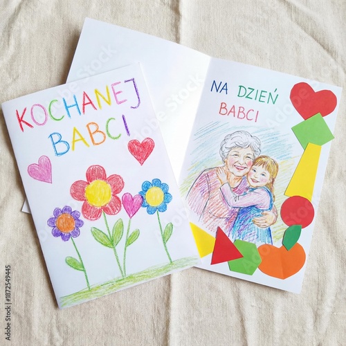 Dzień Babci laurka dziecka