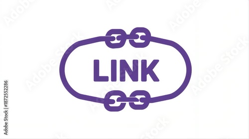 Link chain purple solid icon