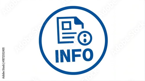 Info document blue icon