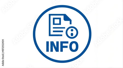 Info document blue icon