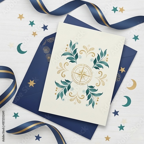 Elegant Midnight Star Stationery
