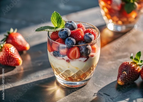 Indulgent summer treat in a delicate glass