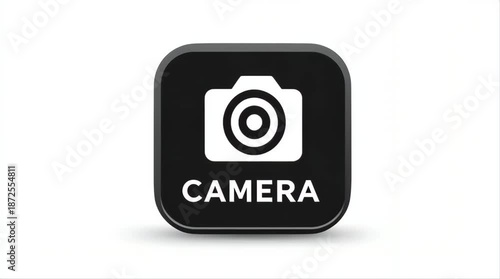 Camera black square icon