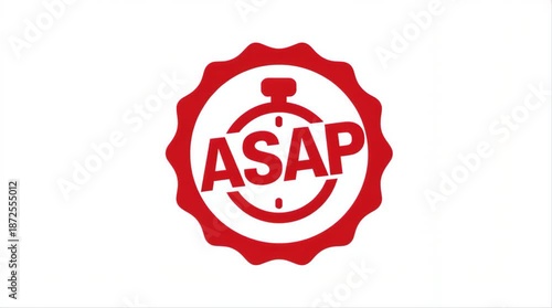 ASAP red stamp sign