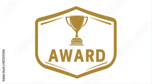 Award gold trophy icon