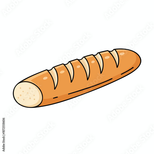 Freshly Baked Loaf of Bread Illustration