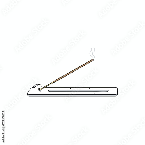 Burning Incense Stick on Holder