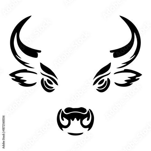 buffalo vector logo template bull buffalo bison horn animal.eps 