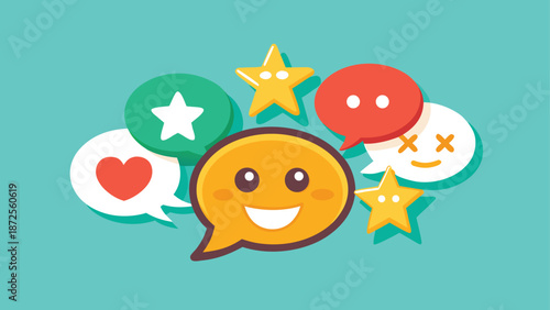 A playful, modern kids logo featuring rounded letters and a transformative design, perfect for reviews and feedback with a happy, vibrant feel.