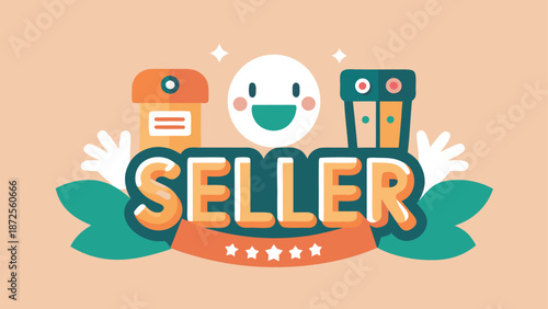 A modern seller logo featuring rounded letters with a transformable design, ideal for businesses looking for a professional and trendy brand identity.