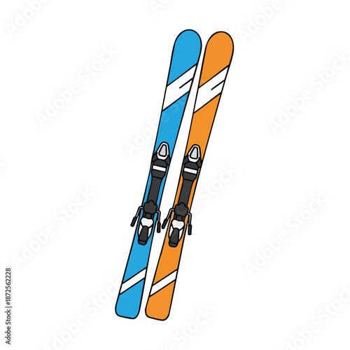 Vibrant Ski Equipment for Winter Sports