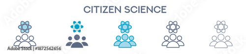 Cuadro en lienzo Citizen Science Element For Design Graphic - Multi Styles