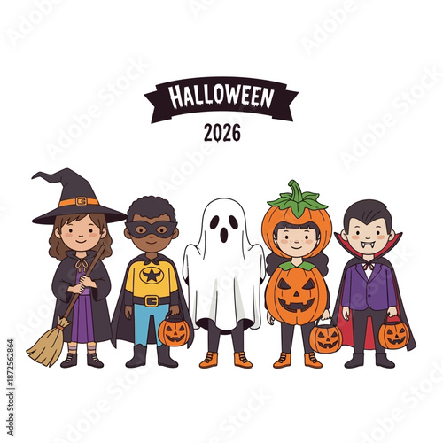 Cute Kids Halloween Costumes: Witch, Superhero, Ghost, Pumpkin, Vampire & Candy