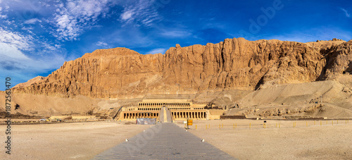 Fotografie Panorama of Temple of Queen Hatshepsut, Valley of the Kings, Egypt