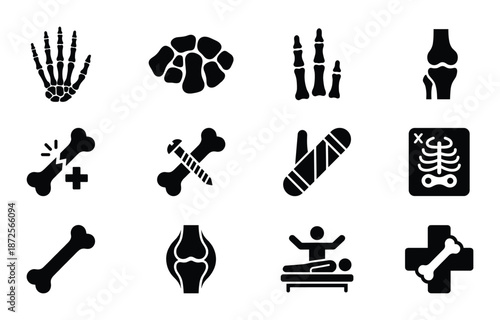 Fracture broken bone injury silhouette medical x ray pain human health skeleton orthopedic