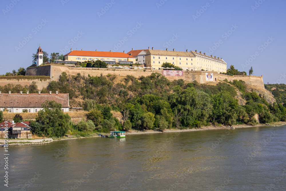 Obraz premium Petrovaradin Clock Tower and Fortress, Novi Sad