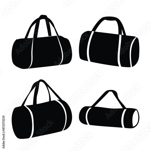 Collection of versatile duffel bag silhouettes for various travel and sport needs
