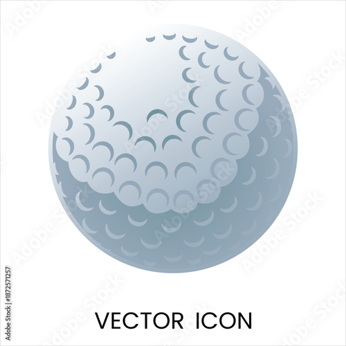 Golf Ball Icon in Flat Design Style vector illustration