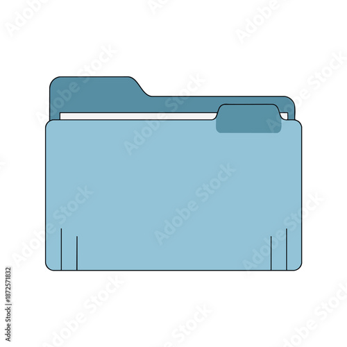 Blue File Folder Icon
