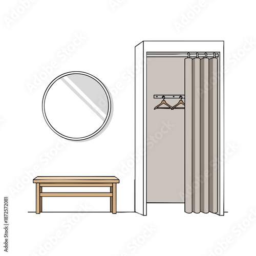 Modern Entrance Hallway with Wardrobe and Bench