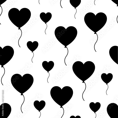 Heartshaped balloons pattern design