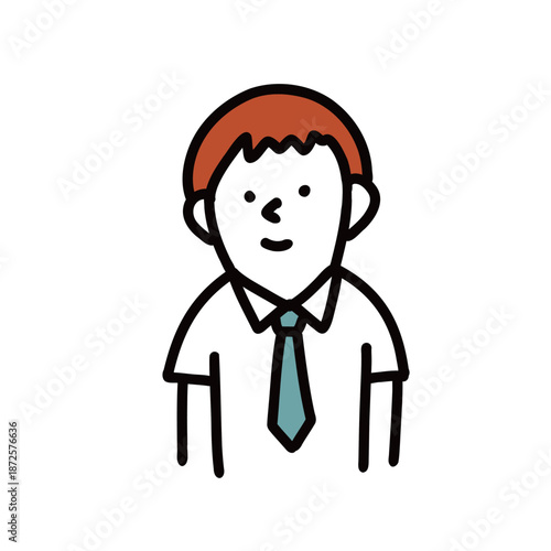 子供のイラストアイコン　小学生