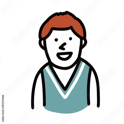 子供のイラストアイコン　小学生高学年