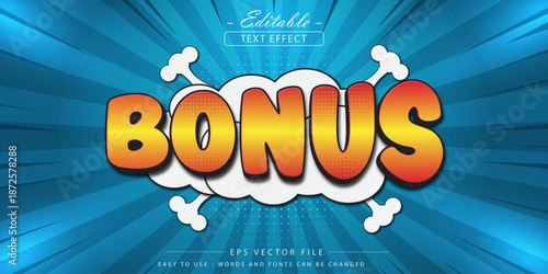 editable text effect on bonus text.