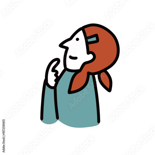 子供のイラストアイコン　小学生