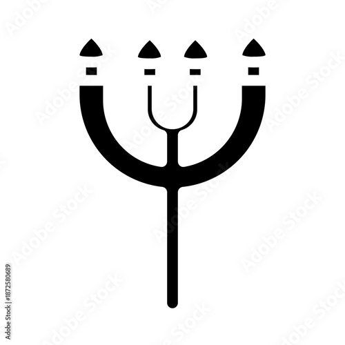 menorah glyph icon